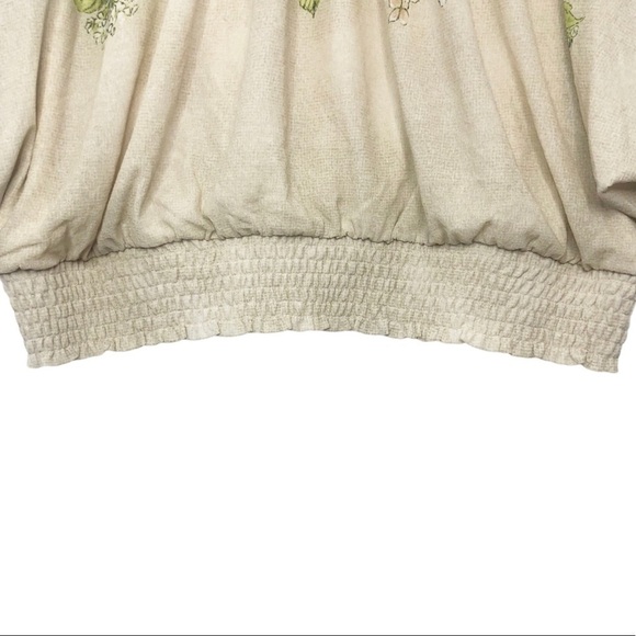 New Susan Graver Dolman-Sleeve Top Smocked Waist NWOT - Picture 9 of 12